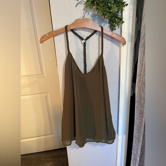 Marciano Tops - Marciano | Braided Strap V Neck Tank | Size Small